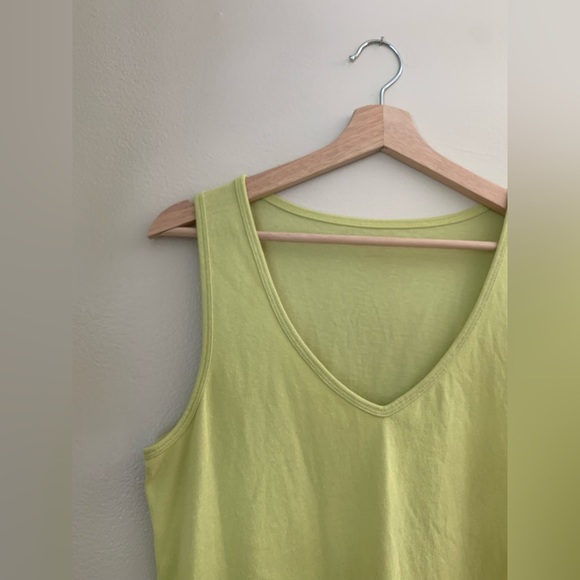 Madewell Lime Green V-Neck Tank Top Medium - Picture 5 of 6